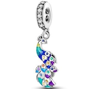 Beautiful Peacock charm dangle